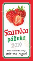 Pálinka címke - Szamóca